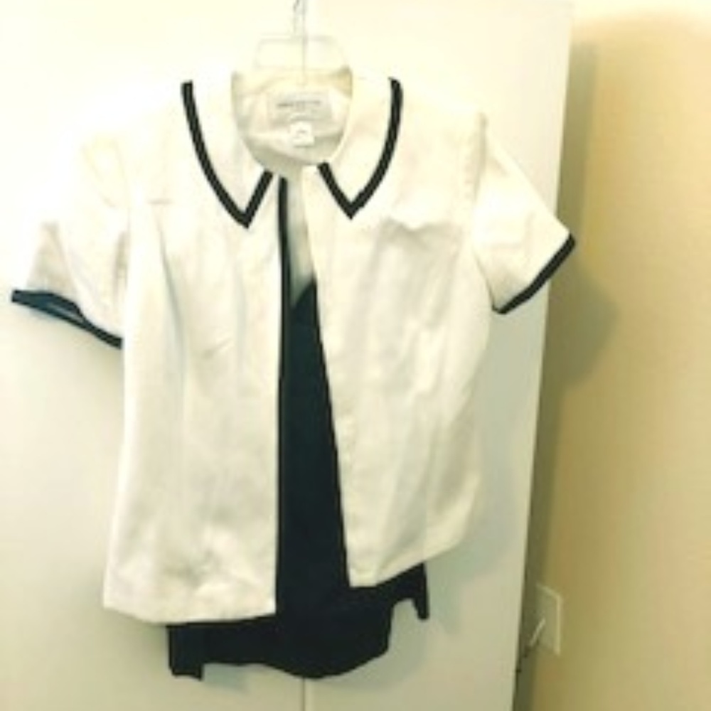 Black and White Dress Skirt Suit